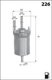 MECAFILTER (ELE6102) Фильтр топливный VW/AUDI/SKODA