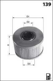 MECAFILTER (ELG5238) Фильтр топливный RENAULT LAGUNA,MEGANE/VOLVO S40 1.9-2.2DCi 2000=>