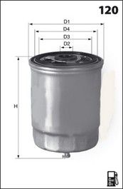 MECAFILTER (ELG5419) Фильтр топливный AUDI 80,100,A4,A6/VW PASSAT 1.9TDi,2.5TDi / VOLVO 850,S70,S80