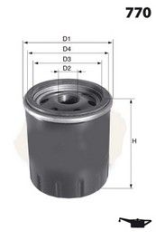 MECAFILTER (ELH4090) Фильтр масляный