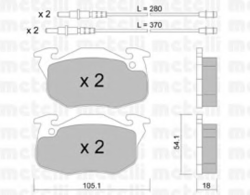 METELLI (2200371) К-т дисков. тормоз. колодок