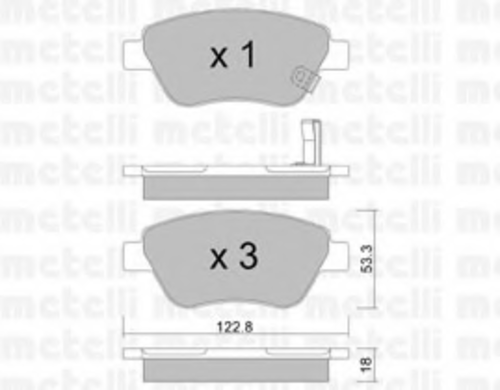 METELLI (2203212) К-т дисков. тормоз. колодок