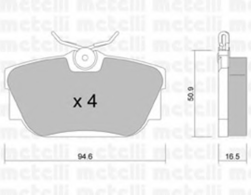 METELLI (2203460) Колодки тормозные VW TRANSPORTER III 90- задн.