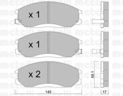 METELLI (2203640) К-т дисков. тормоз. колодок