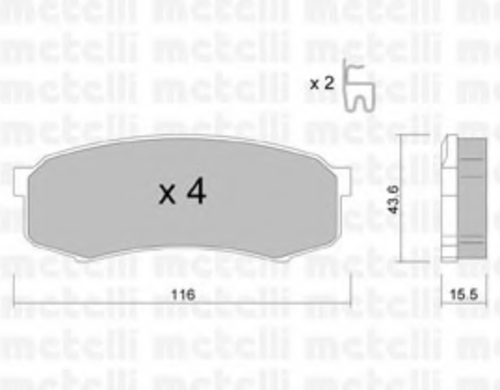 METELLI (2204320) К-т дисков. тормоз. колодок