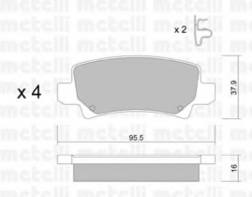 METELLI (2204470) К-т дисков. тормоз. колодок