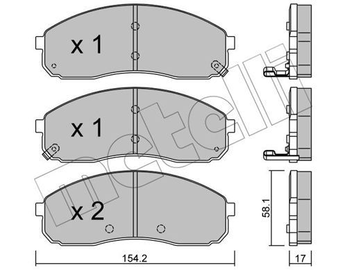 METELLI (2206310) К-т дисков. тормоз. колодок