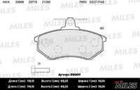 MILES (E100017) Колодки тормозные AUDI А80/VOLKSWAGEN 87>97 передние SemiMetallic
