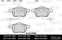 MILES (E100068) Колодки тормозные AUDI A4/A6/VOLKSWAGEN PASSAT 97> передние