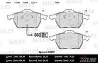 MILES (E100111) Колодки тормозные FORD GALAXY 95-06/VW SHARAN 95-10 передние SemiMetallic