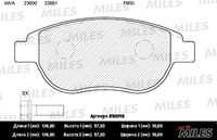 MILES (E100115) Колодки торм.CITROEN C4/BERLINGO/FIAT DOBLO/PEUGEOT 307/PARTNER пер.SemiMetallic