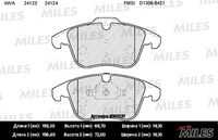 MILES (E100137) Колодки торм. FORD MONDEO 07>/S-MAX/VOLVO S80 06>/XC70/V70 07> пер. SemiMetallic
