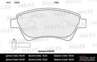 MILES (E100141) Колодки тормозные RENAULT KANGOO 01-/MEGANE II 02-/SCENIC II 03- передние