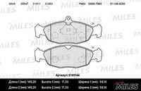 MILES (E100144) Колодки тормозные OPEL ASTRA F/DAEWOO NEXIA/CHEVROLET LANOS 97> пер.SemiMetallic