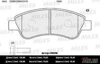 MILES (E100152) Колодки тормозные CITROEN C4 03-/PEUGEOT 307/PARTNER -ESP передние SemiMetallic