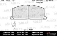 MILES (E100211) Колодки тормозные TOYOTA CAMRY/CARINA/COROLLA 83-92 передние SemiMetallic
