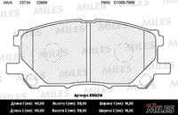 MILES (E100214) Колодки тормозные LEXUS RX300/RX330/RX350 03>08/RX400H 05>09 передние
