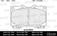 MILES (E100216) Колодки тормозные передние (без датчика) (Смесь Semi-Metallic) (TOYOTA LAND CRUISER 4.2D 9098/4.2D/4.7 98) (TRW GDB3197) E100216