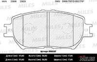 MILES (E100227) Колодки тормозные TOYOTA CAMRY (_V30_) 2.4/3.0 01>04 передние SemiMetallic