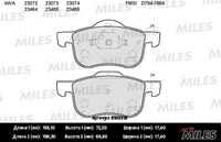 MILES (E100310) Колодки тормозные VOLVO S60/S70/S80/V70/XC70 00- передние SemiMetallic