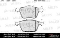 MILES (E100316) Колодки тормозные VOLVO S60/V70/S80/XC70/XC90 98- передние SemiMetallic