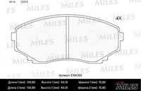 MILES (E100368) Колодки тормозные MAZDA MPV 99- передние SemiMetallic