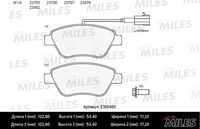 MILES (E100401) Колодки тормозные FIAT ALBEA/DOBLO/STILO 01> передние SemiMetallic