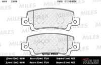 MILES (E110034) Колодки тормозные TOYOTA COROLLA (E12) 02>06 с датчиком задние SemiMetallic