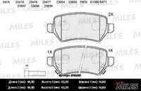 MILES (E110057) Колодки тормозные OPEL ASTRA G/H/ZAFIRA A задние SemiMetallic