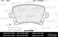 MILES (E110059) Колодки тормозные VOLKSWAGEN TOURAN 03>/CADDY/G5/G6 задние