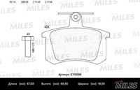 MILES (E110066) Колодки тормозные задние А 100 82>/A4 95>97/A6 95>97/FIAT CROMA 85>96 ( Смесь Semi-Metallic  ISO 900