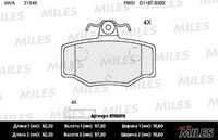 MILES (E110070) Колодки тормозные NISSAN ALMERA 00>/PRIMERA 90>02 задние SemiMetallic