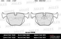 MILES (E110095) Колодки тормозные BMW X3 E83/X5 E53/3 E46/RANGE ROVER 02- задние SemiMetallic