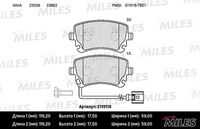 MILES (E110119) Колодки тормозные задние с датчиком (Смесь Semi-Metallic) VOLKSWAGEN T5 03/MULTIVAN 03 (TRW GDB1557) E110119