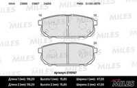 MILES (E110167) Колодки тормозные KIA SORENTO (JC) 2.4-3.5 02- задние