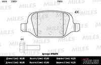 MILES (E110273) Колодки тормозные LADA GRANTA/KALINA/FIAT 500 07-/PANDA 03- задние SemiMetallic