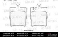 MILES (E110457) Колодки тормозные MERCEDES W203 00>/A208/A209 CLK задние SemiMetallic