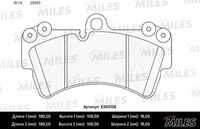 MILES (E400106) Колодки тормозные передние (без датчика) (Смесь Low-Metallic) AUDI Q7/VOLKSWAGEN TOUAREG/PORCSHE CAYENNE 02 R18 (TRW GDB1548) E400106