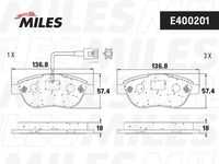 MILES (E400201) Колодки тормозные OPEL CORSA D CDTi 06- передние LowMetallic