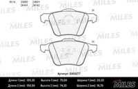 MILES (E400277) Колодки тормозные VOLVO XC90 02> передние