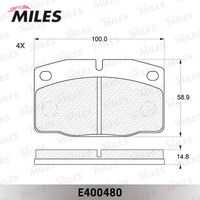 MILES (E400480) Колодки тормозные OPEL KADETT E/DAEWOO NEXIA 8v R13 передние LowMetallic