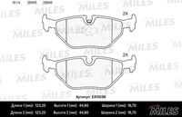 MILES (E410099) Колодки тормозные BMW E32/E34/E36/Z3 >03 задние