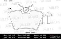 MILES (E410474) Колодки тормозные OPEL VIVARO 01-/RENAULT TRAFIC 01- задние LowMetallic