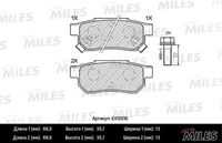 MILES (E410516) Колодки тормозные HONDA ACCORD 85-89/CIVIC 87-01 задние LowMetallic