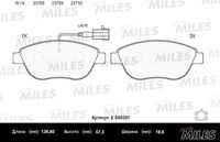 MILES (E500201) Колодки тормозные OPEL CORSA D CDTi 06- передние Ceramic