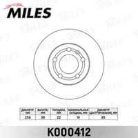 MILES (K000412) Диск тормозной AUDI A2/A3/VW GOLF IV/V/SKODA FABIA/OCTAVIA передний вент.D 256мм