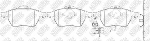 NIBK (PN0300W) Колодки тормозные дисковые (с датчиком износа) PN0300W