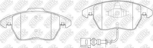 NIBK (PN0348W) Колодки тормозные VW Passat (05-) SKODA Octavia (04-) передние (4шт.) NIBK