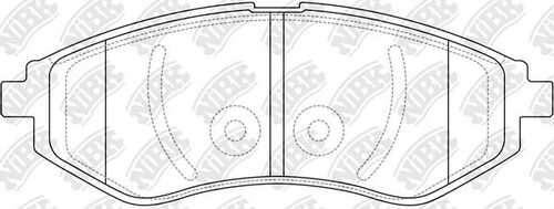 NIBK (PN0370) Колодки тормозные CHEVROLET AVEO 1.2-1.4 06- передние