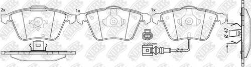 NIBK (PN0399W) Колодки тормозные AUDI A3/TT 06-/VW GOLF/SCIROCCO 09- передние